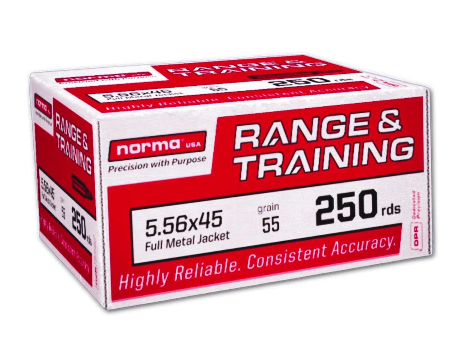 Norma Range & Training 5.56 55gr FMJ, 250rd - 701703514 - Norma Ammo