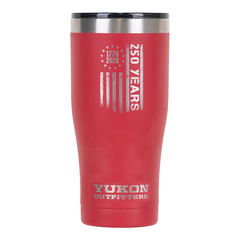 Yukon 250 Vertical Flag 20oz Tumbler, Red