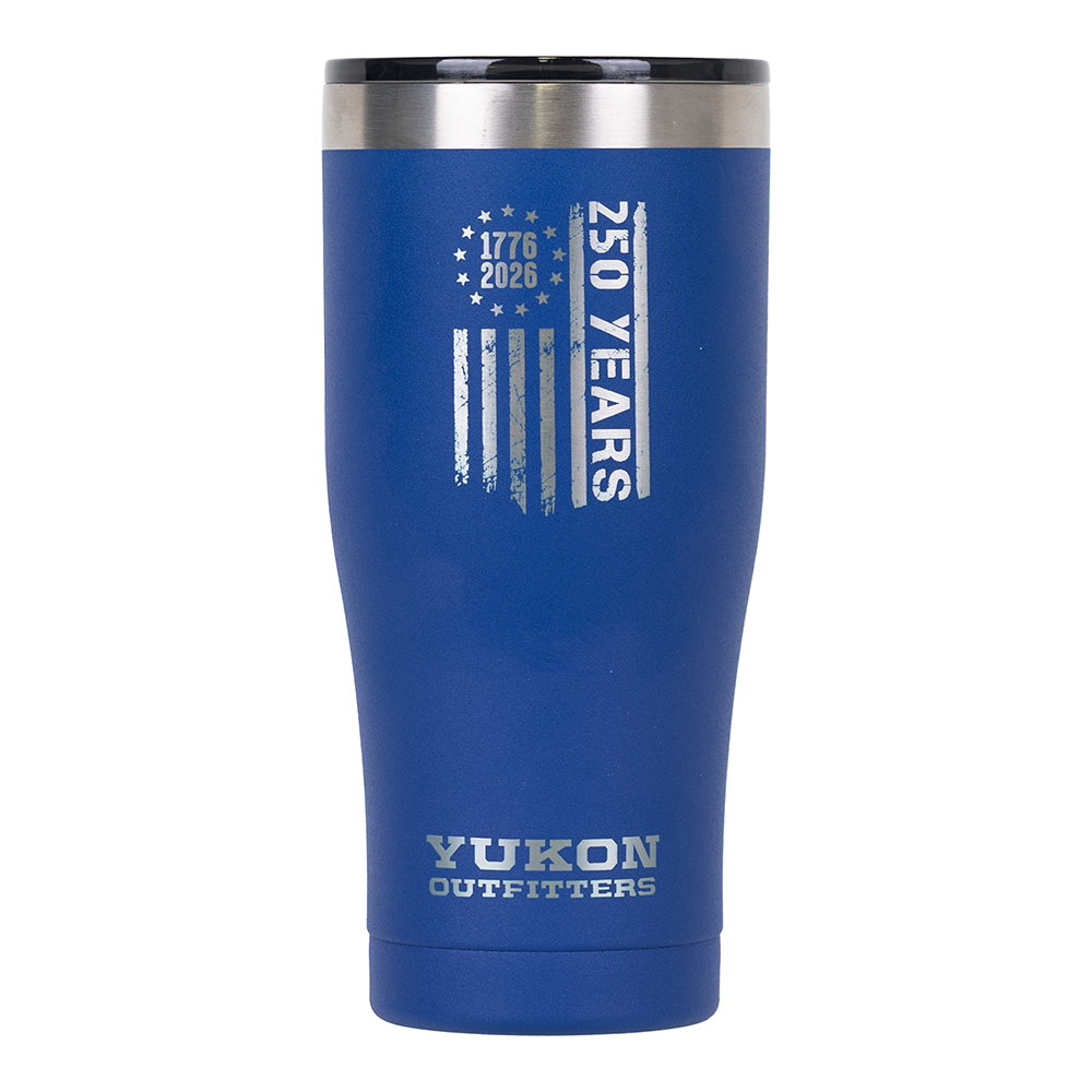 Yukon 250 Vertical Flag 20oz Tumbler, Royal Blue