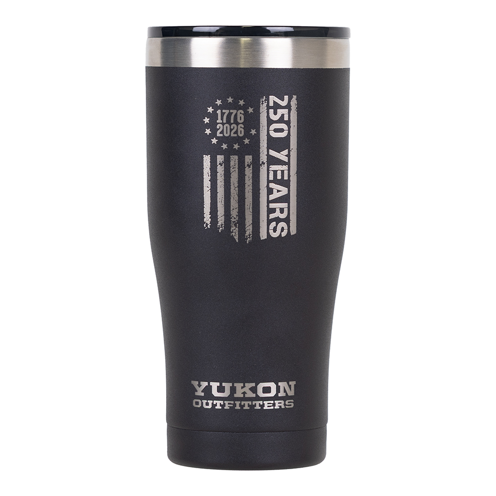 Yukon 250 Vertical Flag 20oz Tumbler, Black