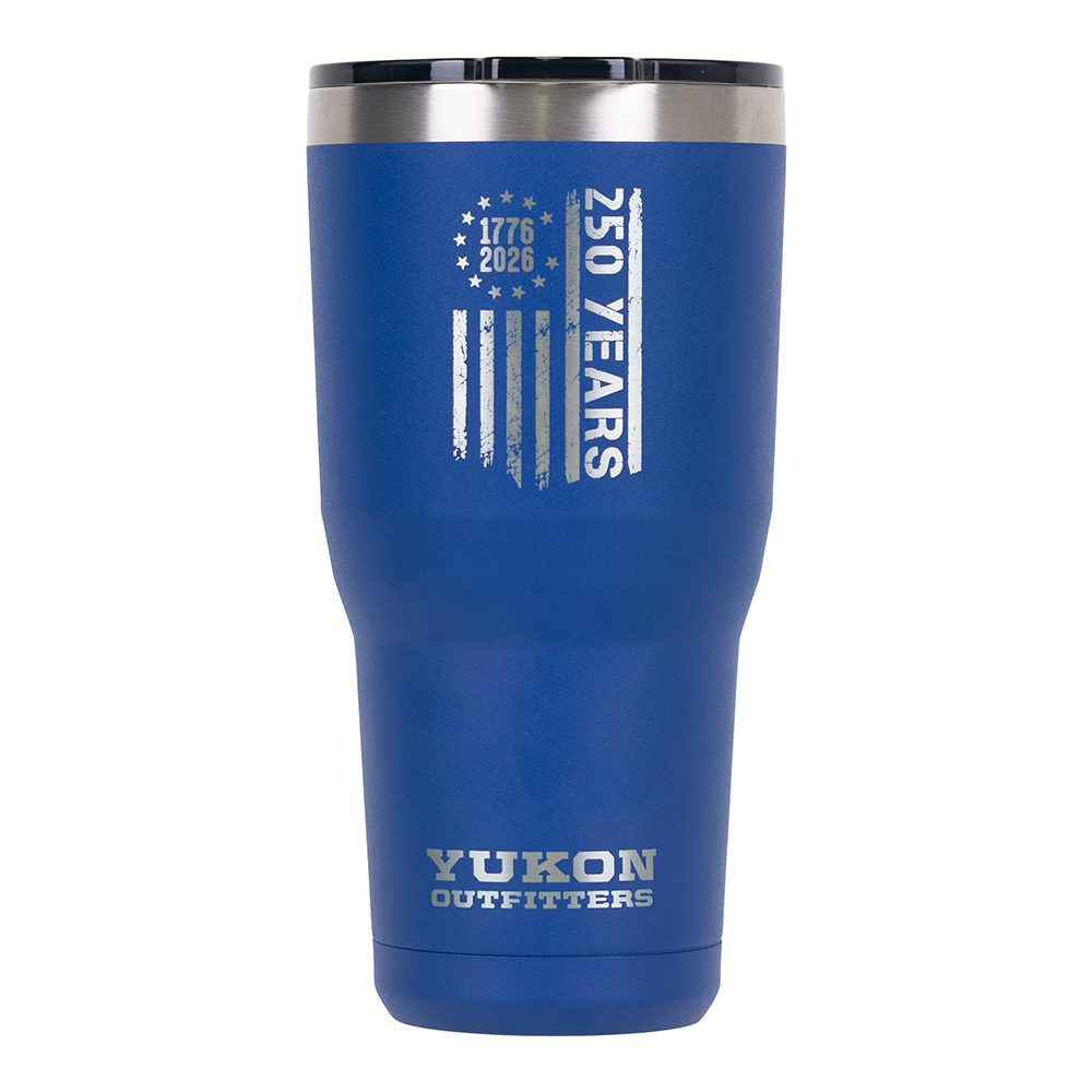 Yukon 250 Vertical Flag Tumbler, Royal Blue - 30oz