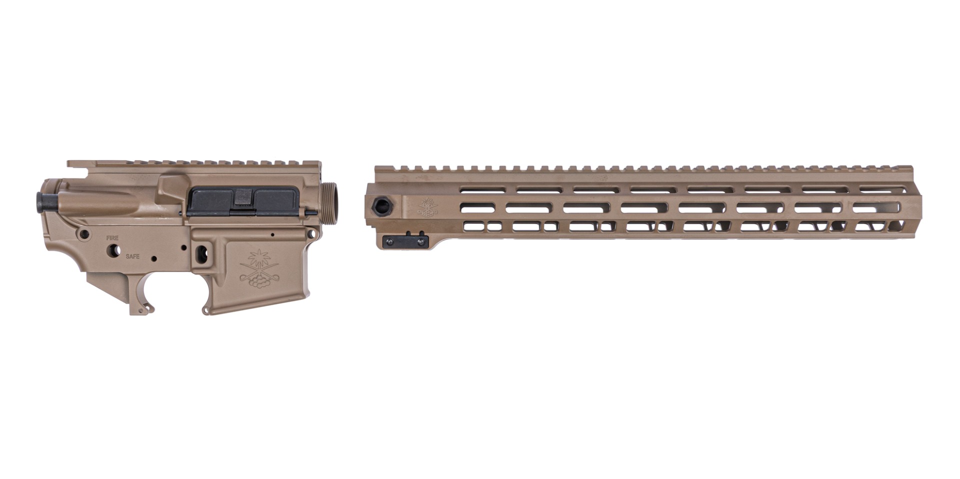 Sabre-15 Builder Set - 15" QDSM Rail, FDE