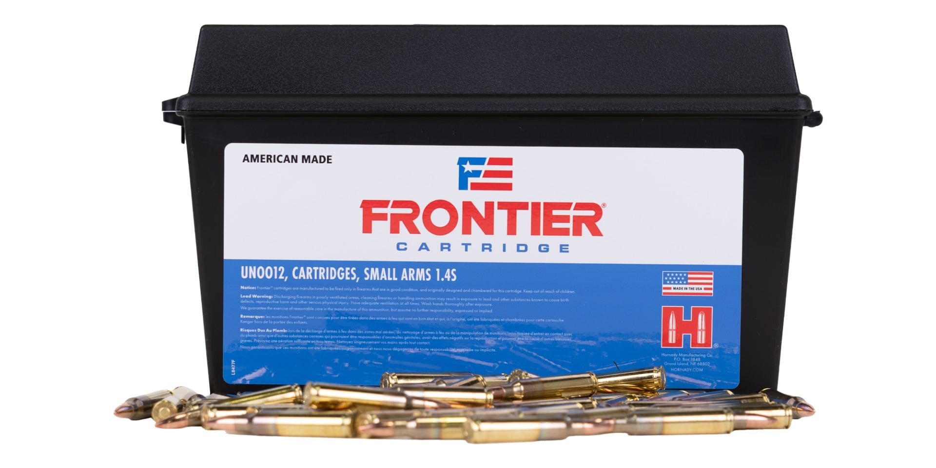 Hornady Hornady Frontier XM193 5.56 NATO 55 Grain FMJ Ammo Can, 150 Rds - FR602