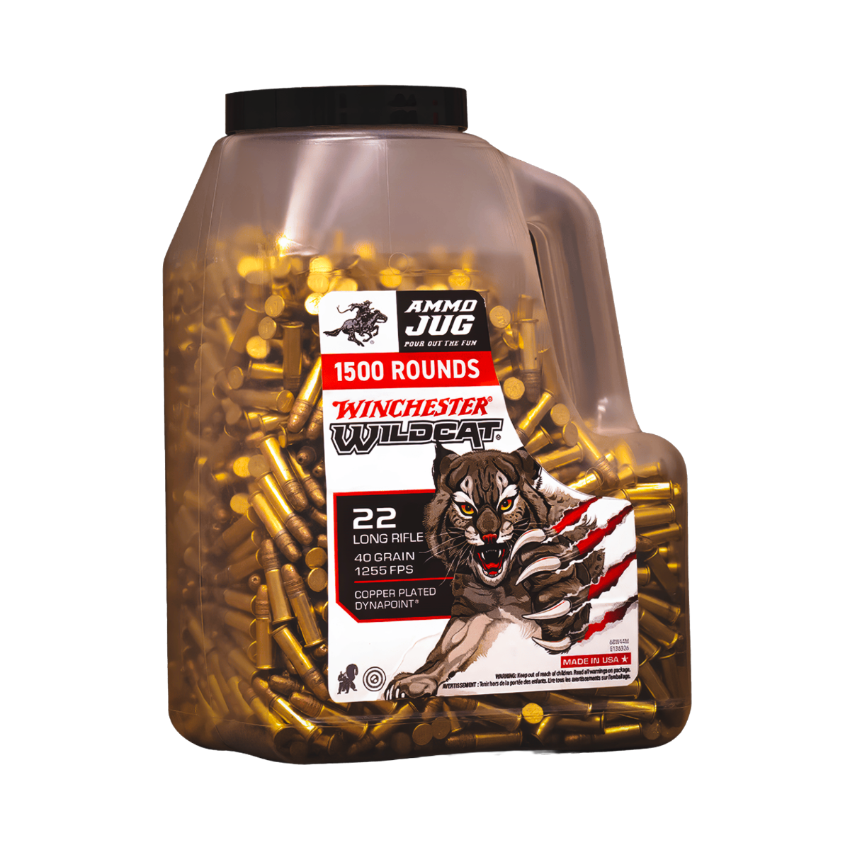 Winchester Wildcat 22LR 40gr 1500rd Jug - WW22LRJUG - Winchester