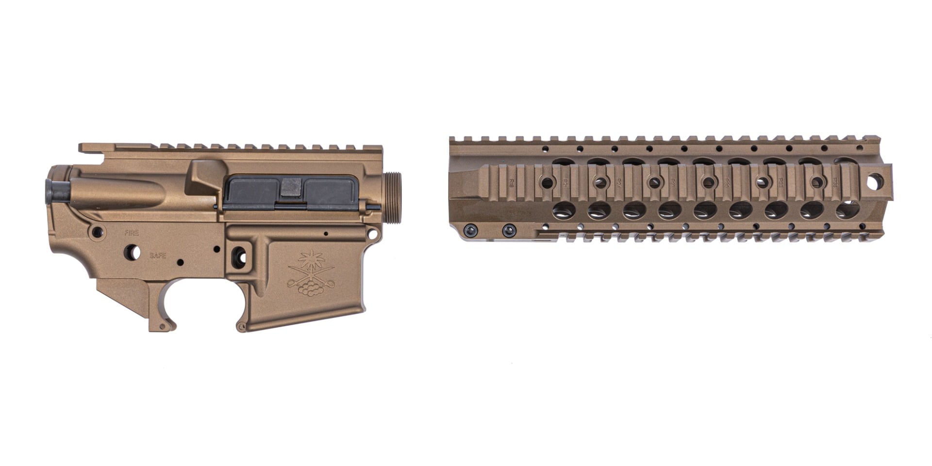 Palmetto State Armory Sabre-15 Builder Set - 9" Quad Rail, Burnt Bronze