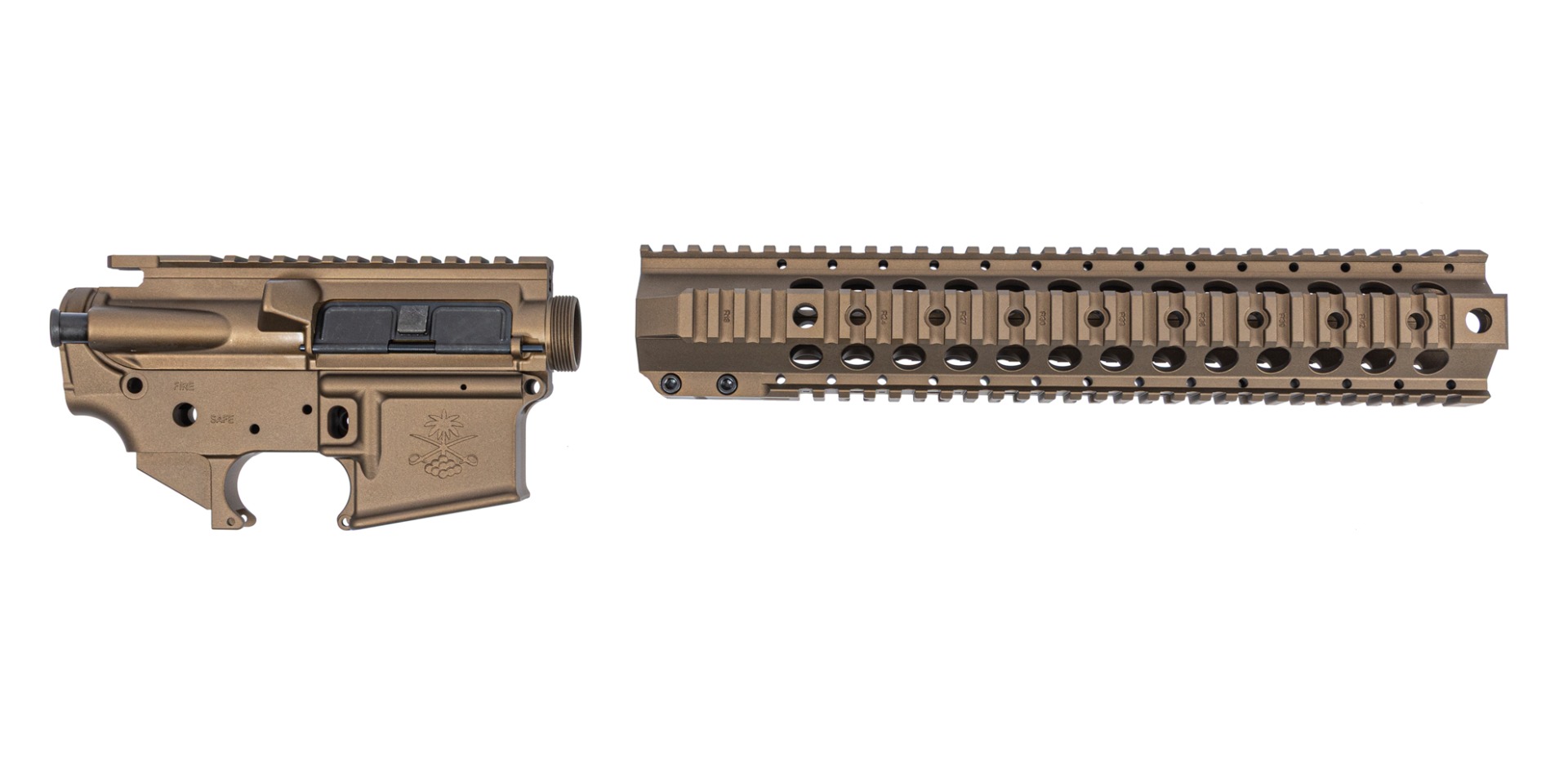 Sabre-15 Builder Set - 13" Quad Rail, Burnt Bronze