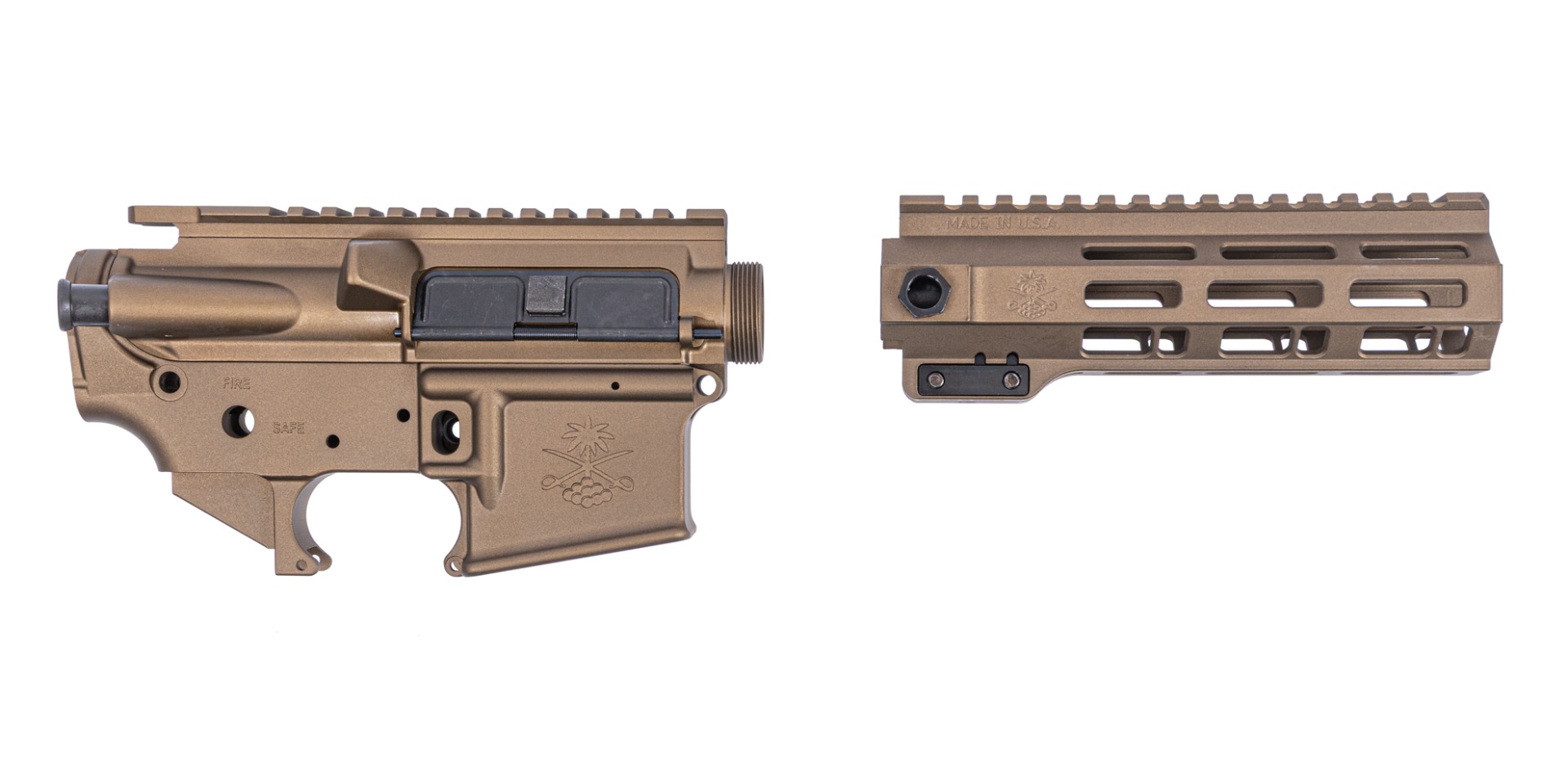 Sabre-15 Builder Set - 6.75" QDSM Rail, Burnt Bronze
