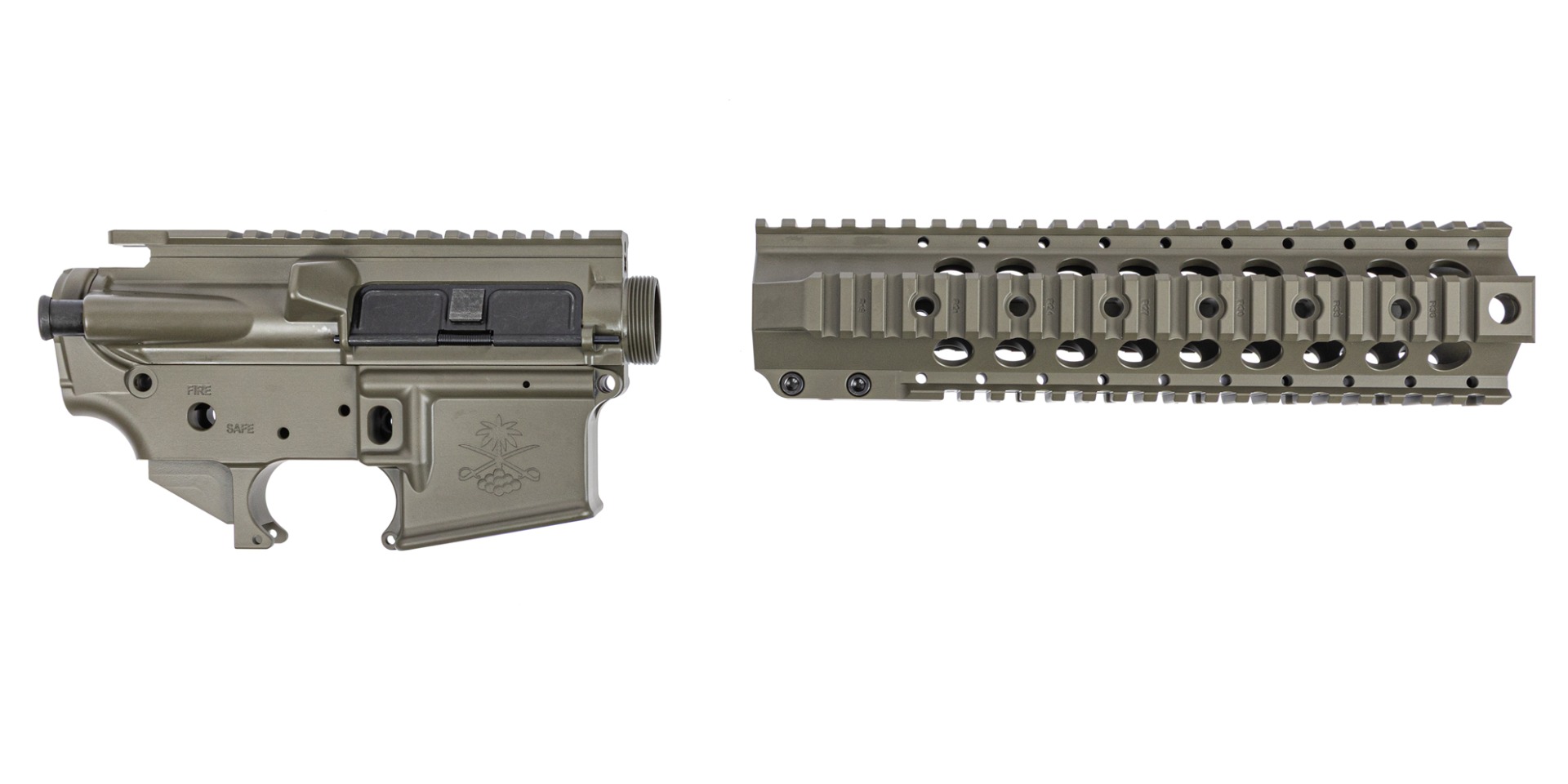 Sabre-15 Builder Set - 9" Quad Rail, Moss Green