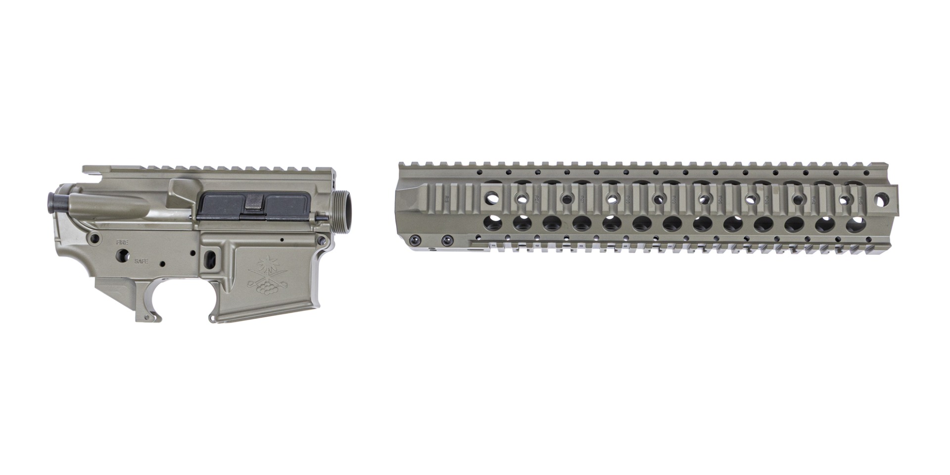 Sabre-15 Builder Set - 13" Quad Rail, Moss Green