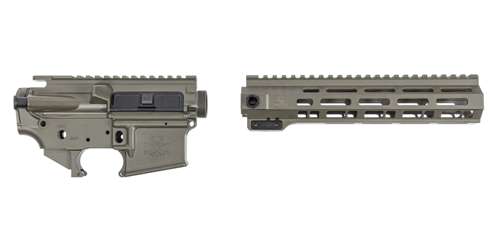 Sabre-15 Builder Set - 9.75" QDSM Rail, Blue Titanium