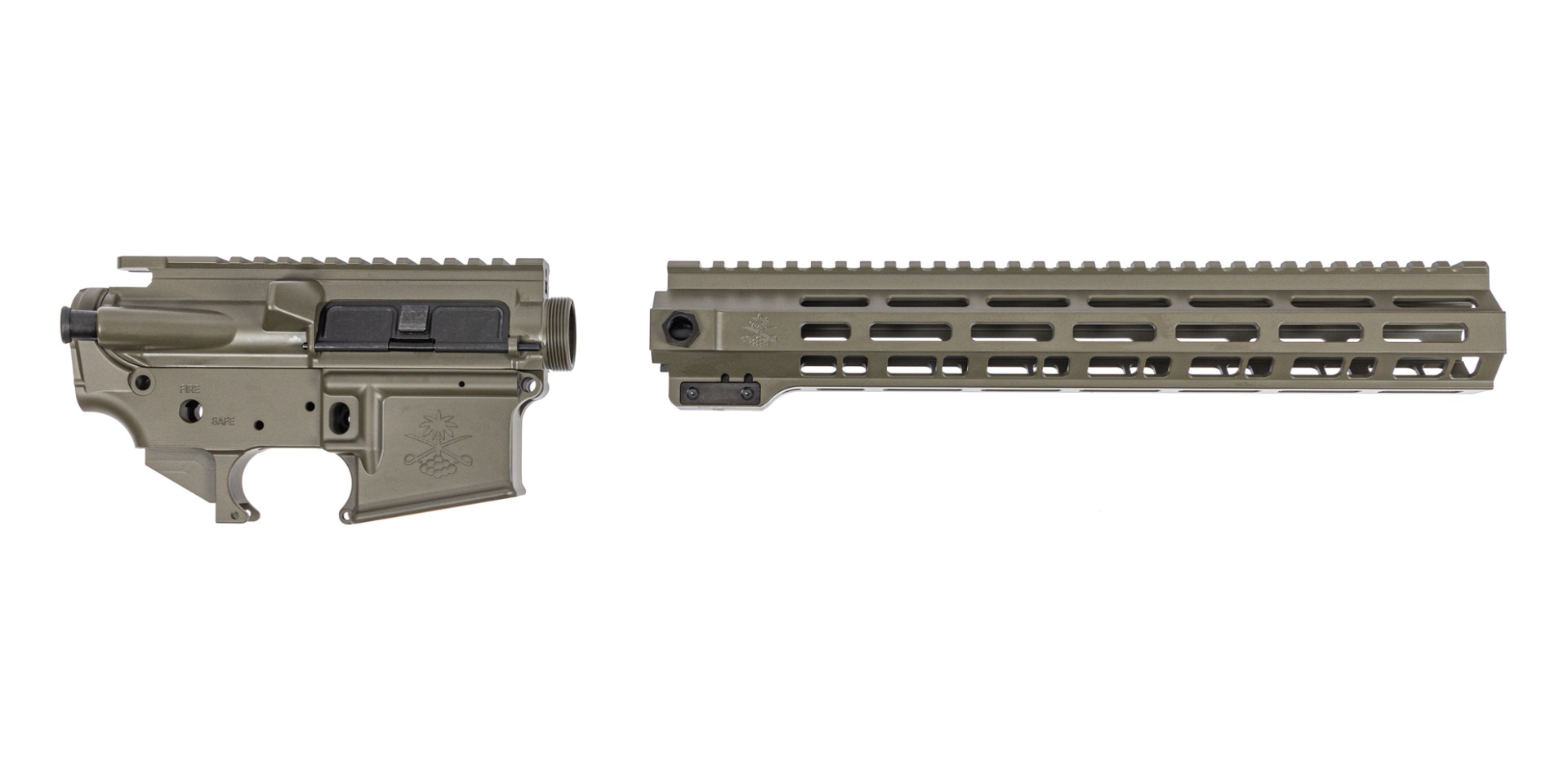 Sabre-15 Builder Set - 13" QDSM Rail, Moss Green