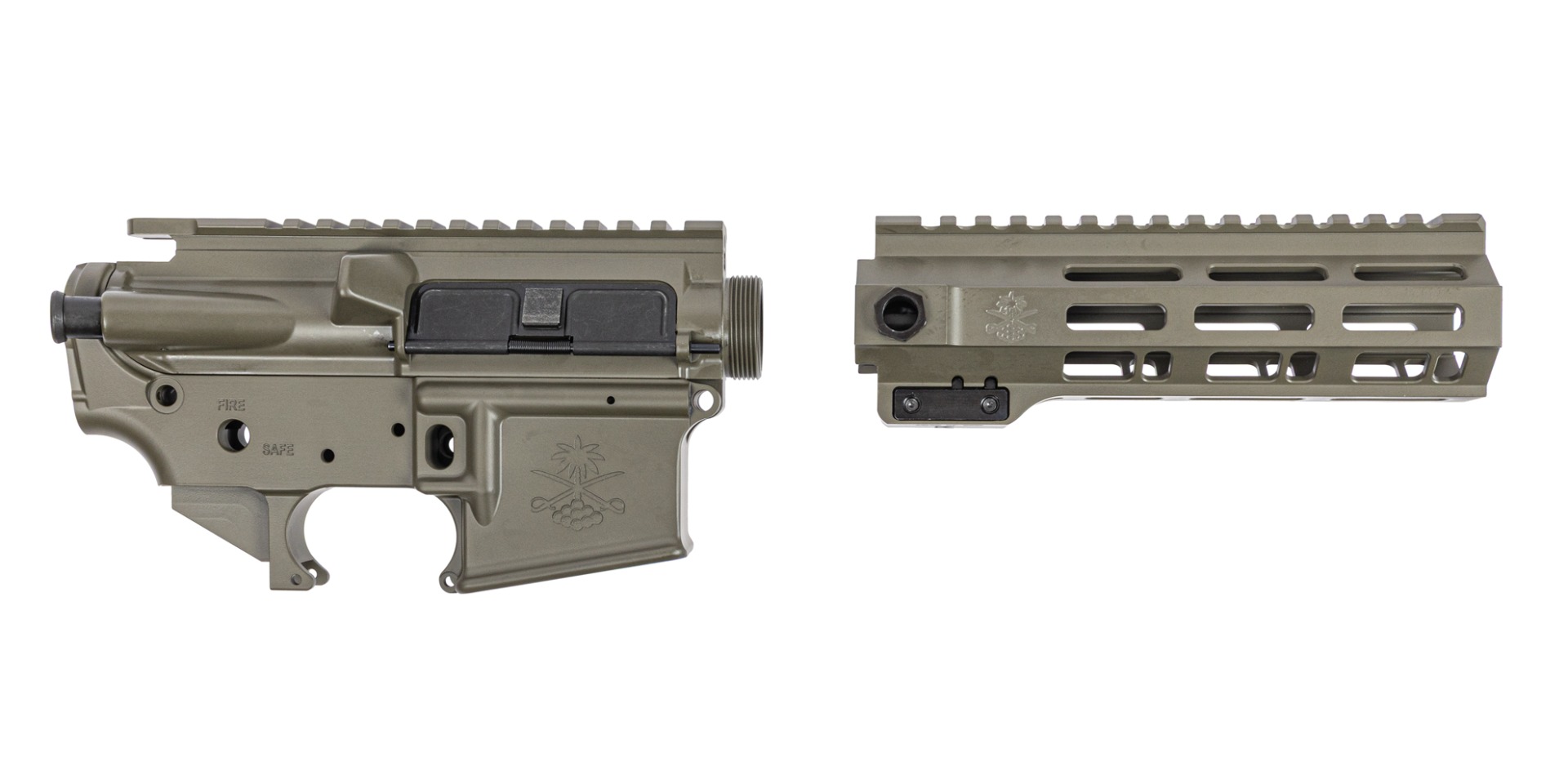 Sabre-15 Builder Set - 6.75" QDSM Rail, Moss Green