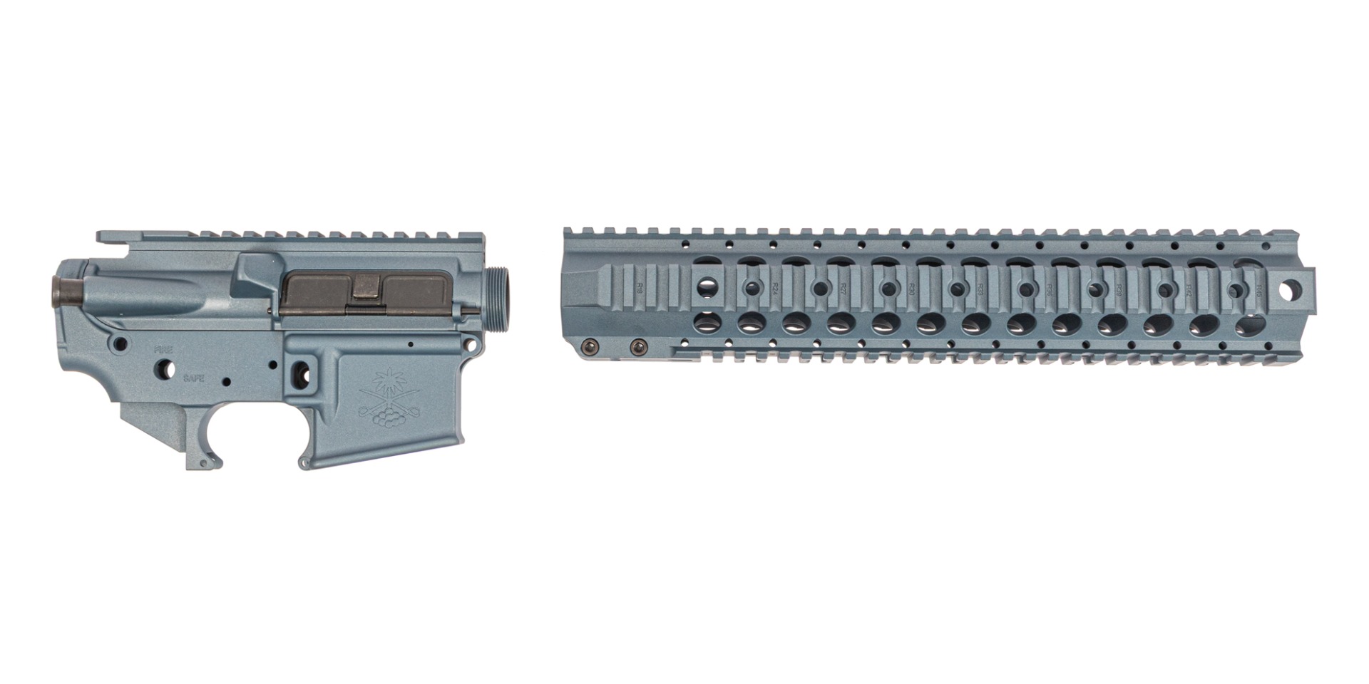 Sabre-15 Builder Set - 13" Quad Rail, Blue Titanium