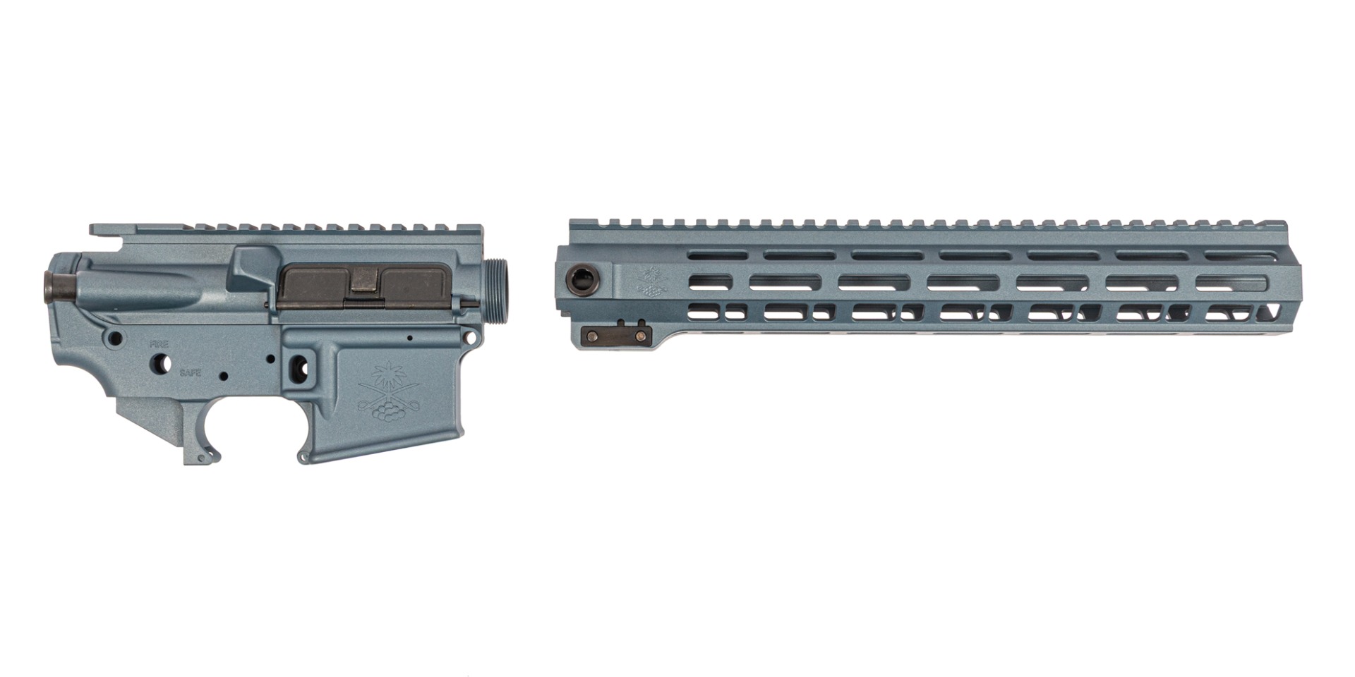 Sabre-15 Builder Set - 13" QDSM Rail, Blue Titanium