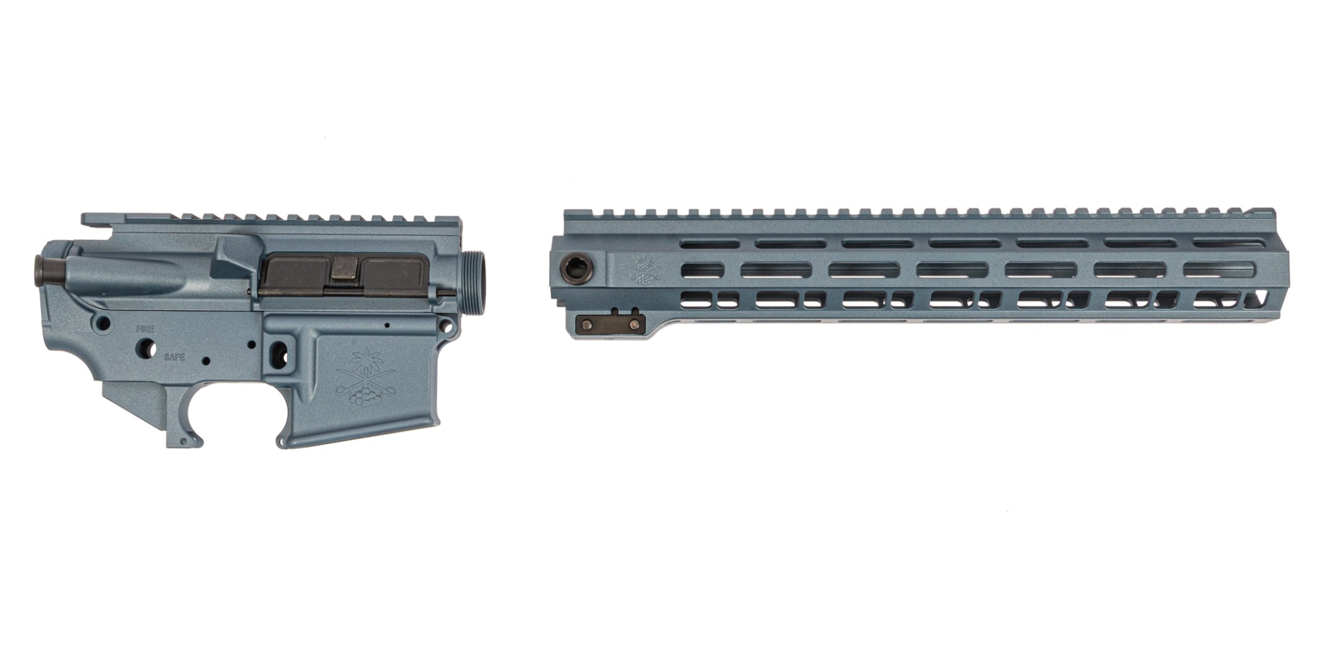 Sabre-15 Builder Set - 15" QDSM Rail, Blue Titanium