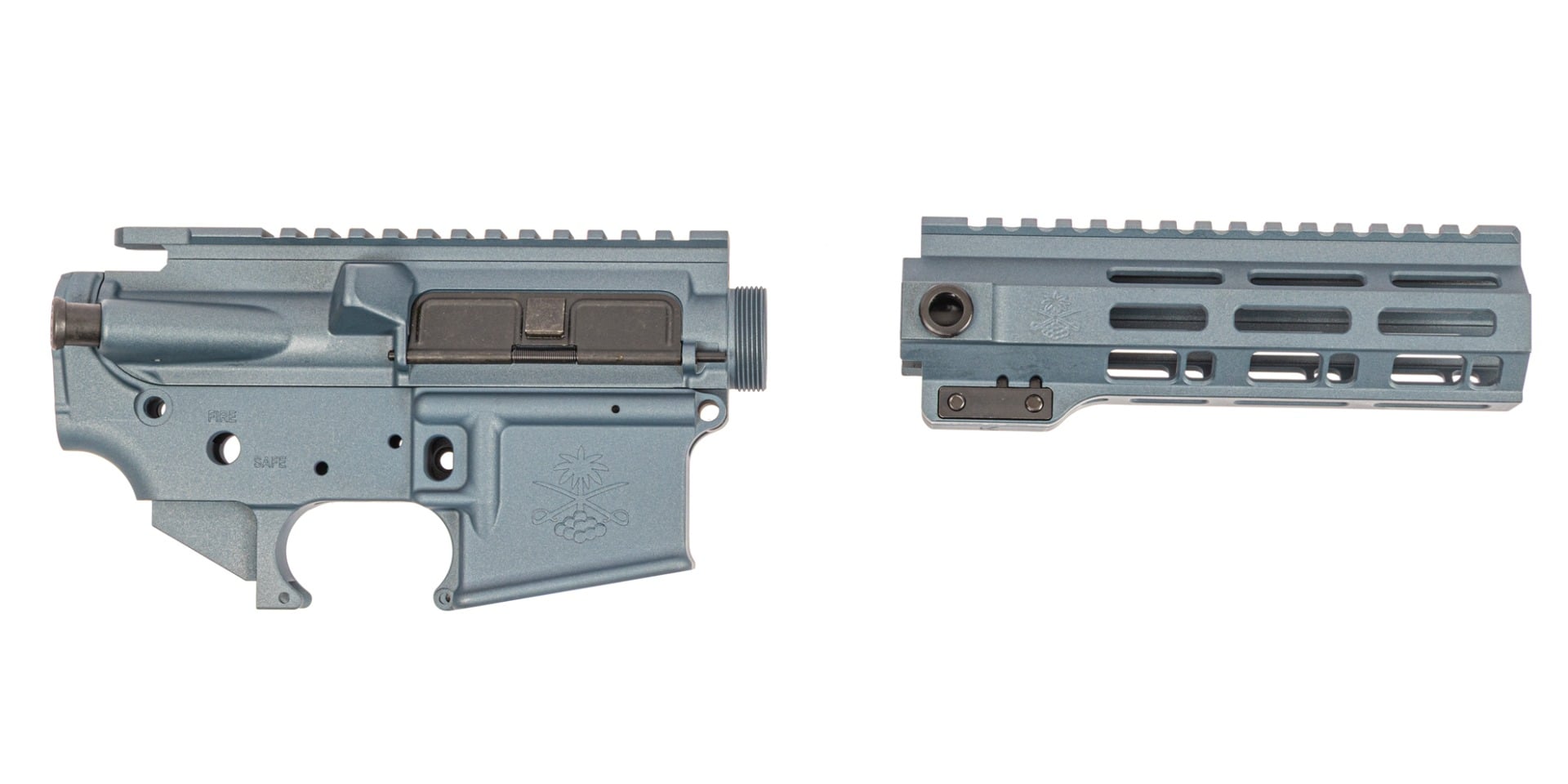 Palmetto State Armory Sabre-15 Builder Set - 6.75" QDSM Rail, Blue Titanium