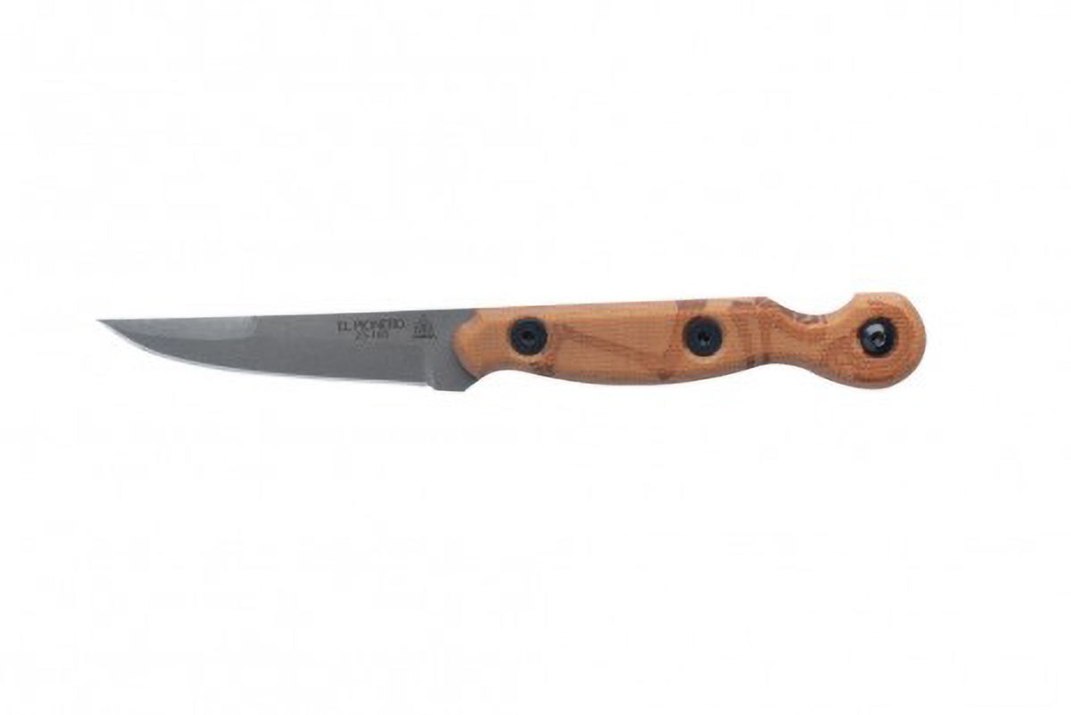 TOPS Knives El Pionero Fixed Blade Knife, Tan Canvas Micarta - ELPO-01