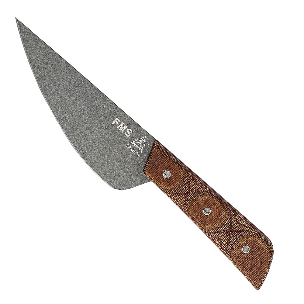TOPS Knives Frog Market Special Fixed Blade Knife, Tan Canvas Micarta - FMS5-02