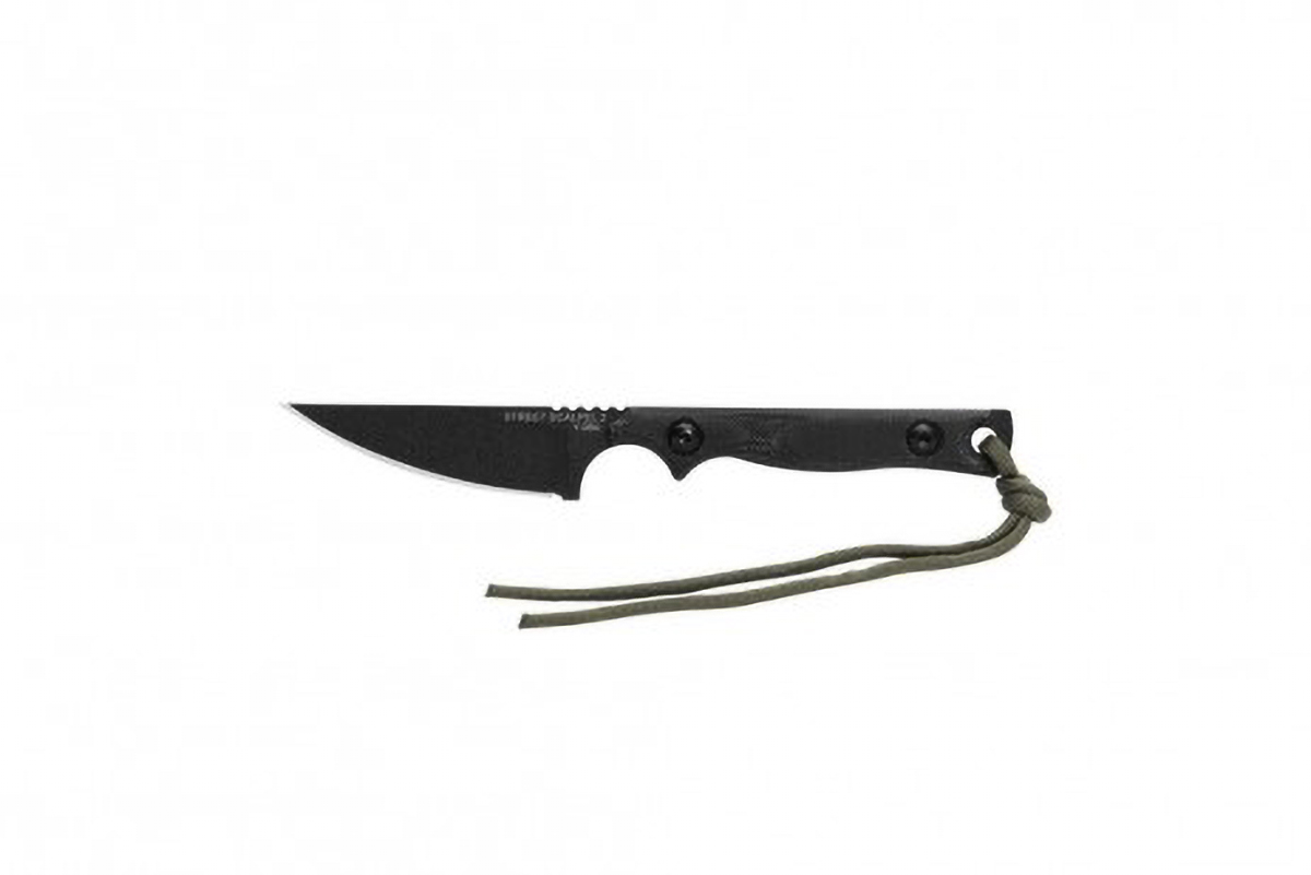 TOPS Knives Street Scalpel 2.0 Fixed Blade Knife, Black Canvas Micarta - SSS-02