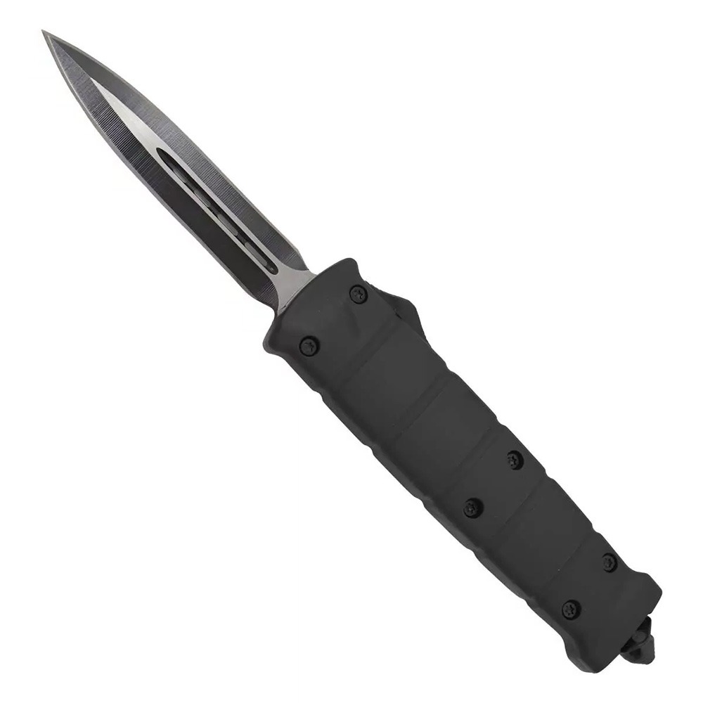 Master Cutlery Master Cutlery 5.50" Medium OTF Knife, Black - 245BKDP