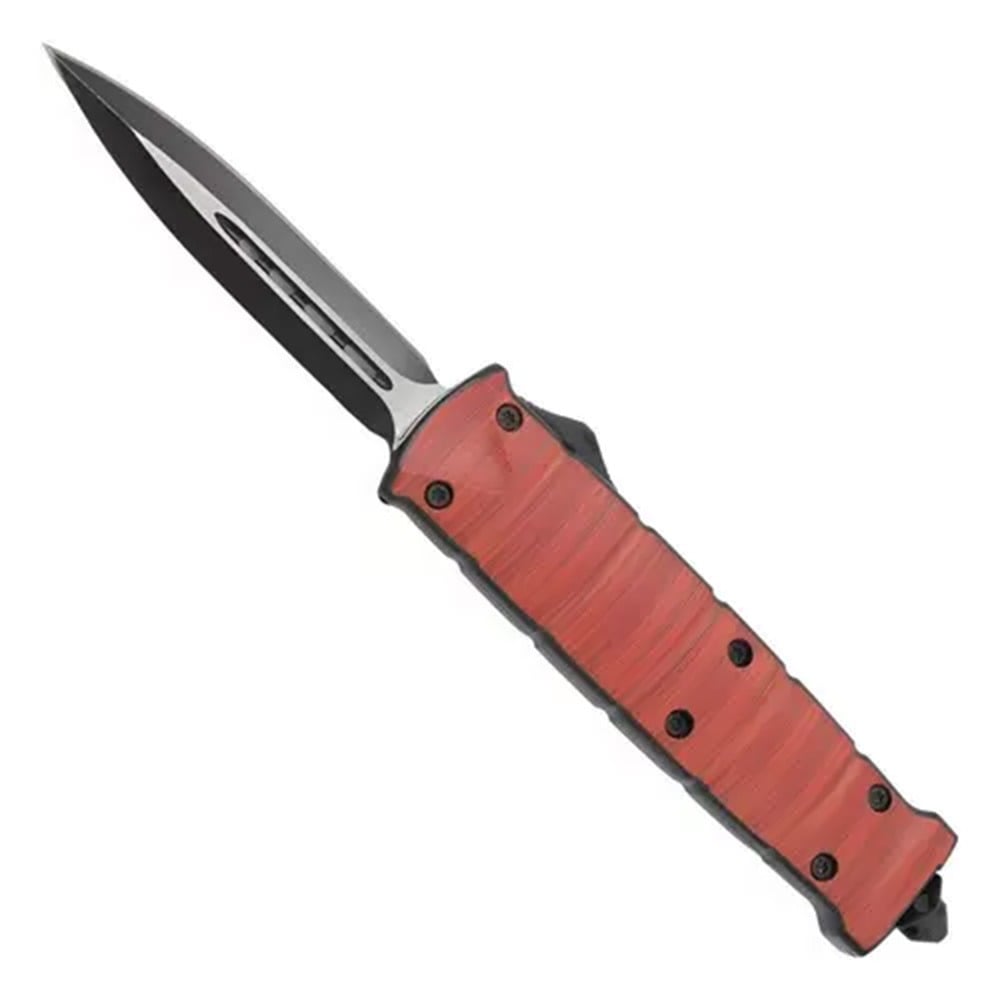 Master Cutlery 5.50" OTF Knife, Red - 245BNDP - Master Cutlery