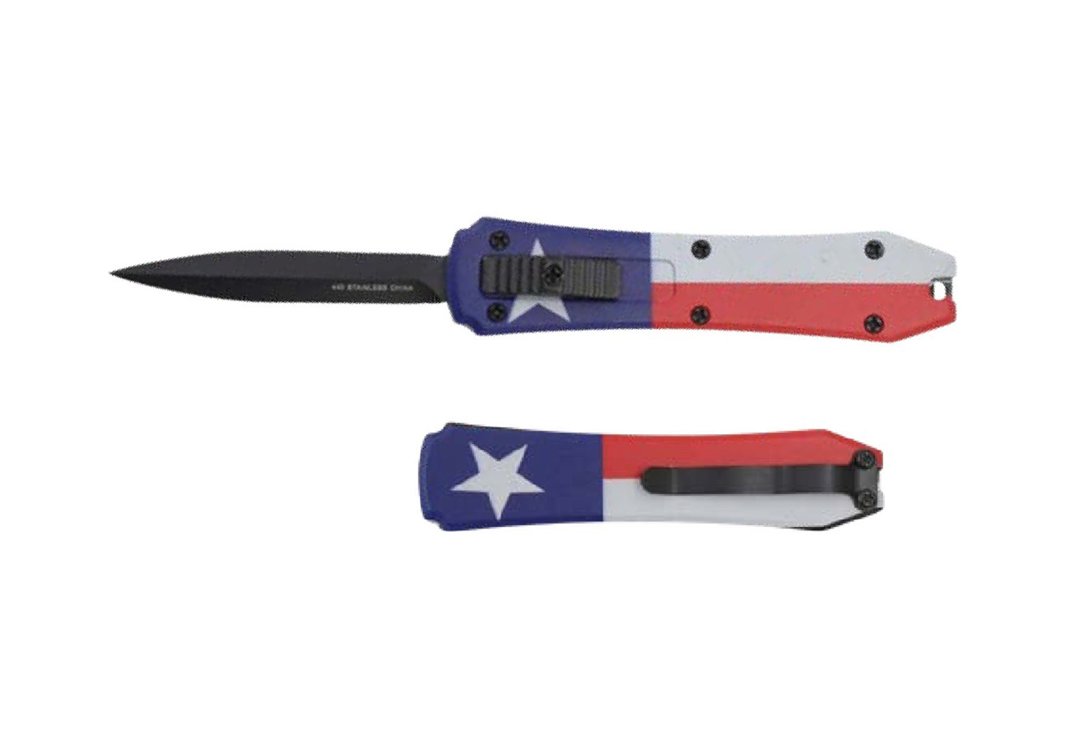 Master Cutlery 5.25" Mini OTF Knife, Texas Flag - OK-09-08