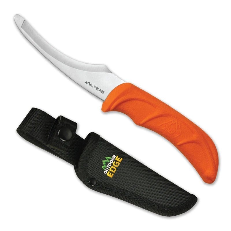 OUTDOOR EDGE ZIP BLADE | FIXED BLADE GUTTING KNIFE W/ SHEATH - ZP-10 - Outdoor Edge Knives