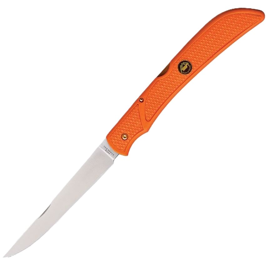 OUTDOOR EDGE FIELD-BONE | ORANGE FOLDING BONING/FILLET KNIFE  - FBB-2
