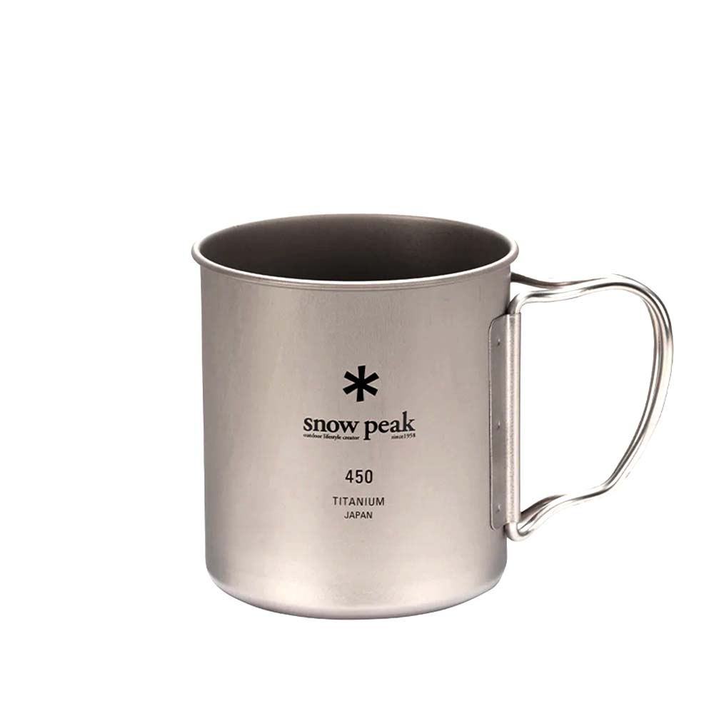 Snow Peak Titanium Single 450 Cup Camping Mug, Silver - MG-143
