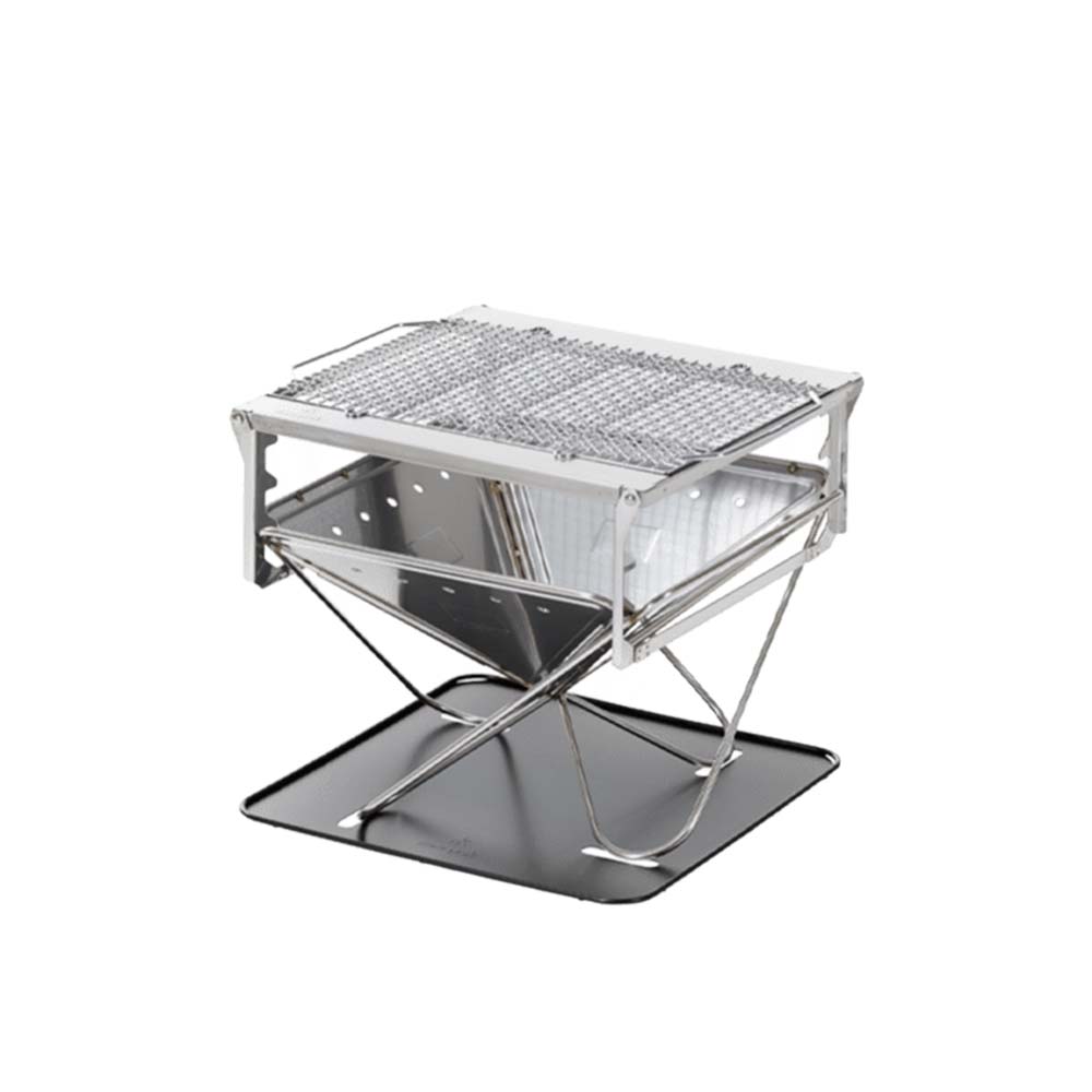 Snow Peak Takibi Fire and Grill Set, Stainless Steel - ST-032SETS