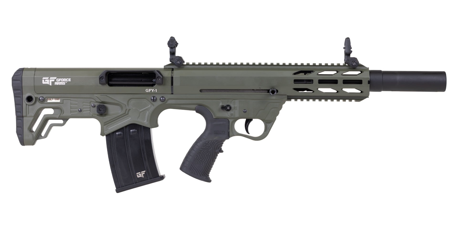 GFORCE ARMS GFY1 18.5" 12GA 5RD SEMI-AUTO BULLPUP, OD GREEN - G-Force