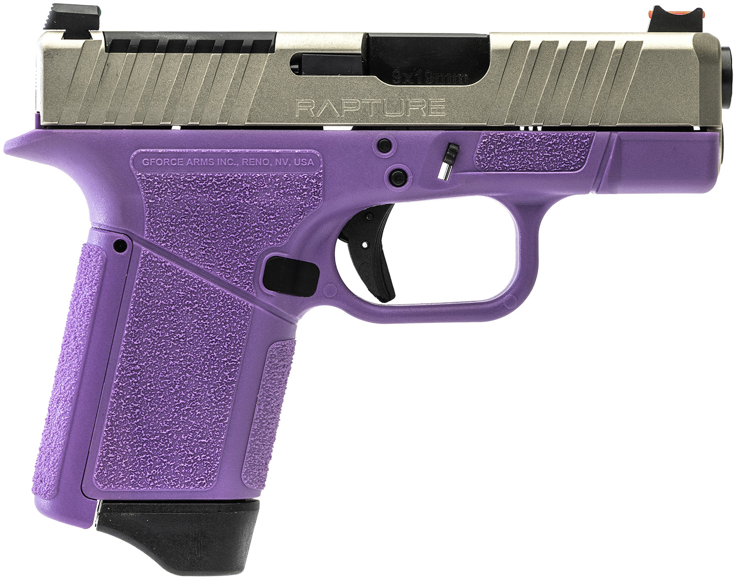 GFORCE ARMS GF9 9MM 3.25" 12rd Micro FP, Purple/Nickel