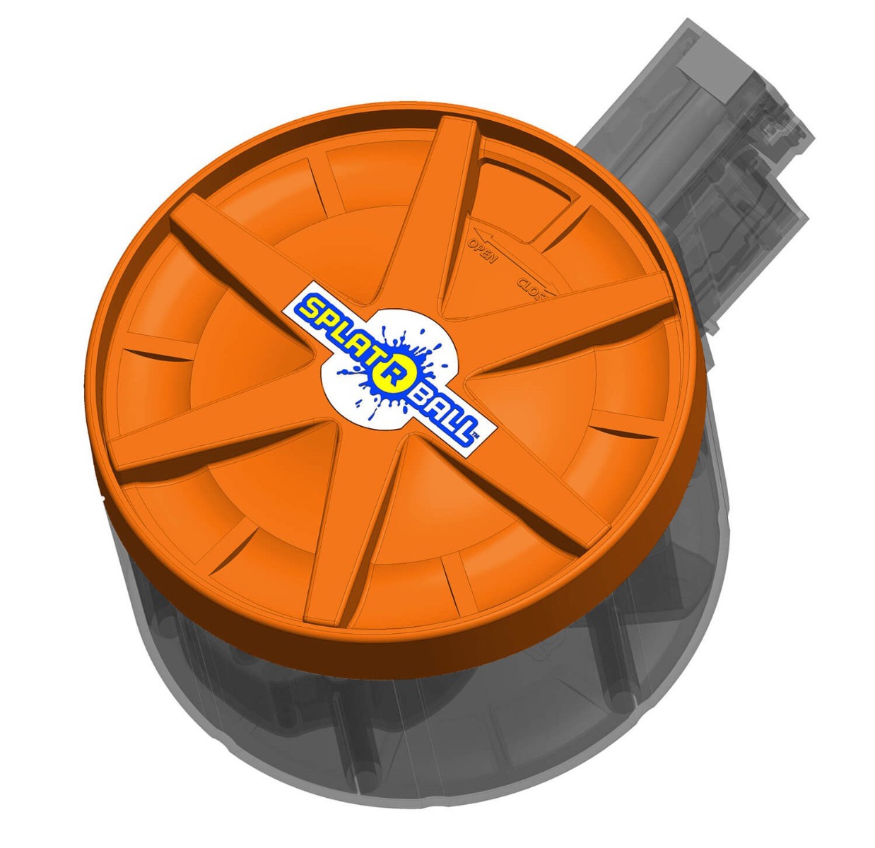 Splat R Ball ORANGE Drum Magazine 800 round capacity  - 950015