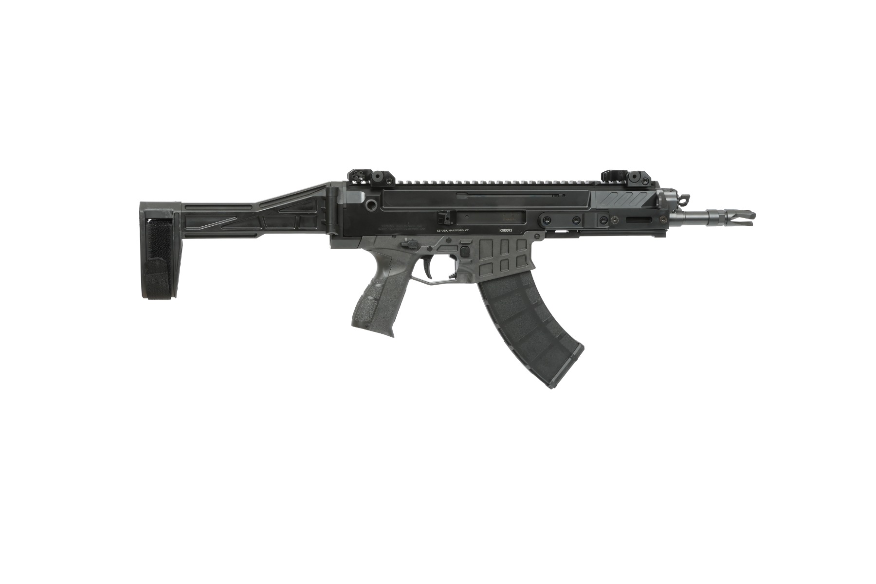 CZ Bren 2 MS 7.62X39mm 9" Pistol, Black - Cz