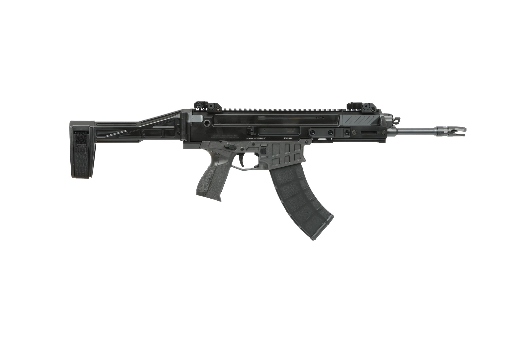 CZ Bren 2 MS 7.62X39mm 11" Pistol, Black - Cz