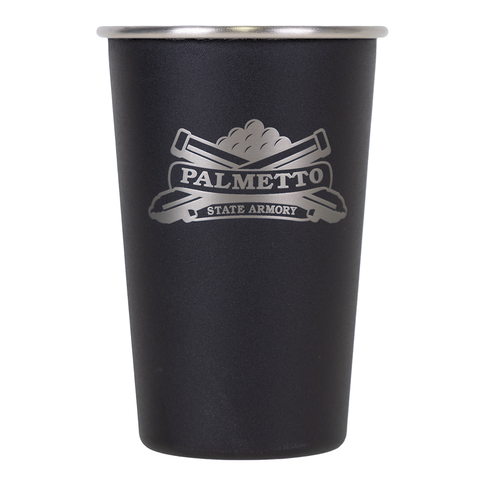 Palmetto State Armory PSA Engraved Logo 16oz Stainless Steel Pint, Black