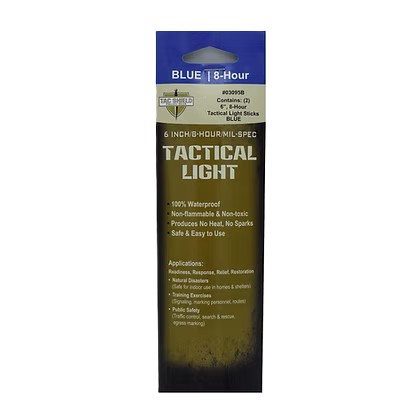 Tac Shield Tactical 8 Hour Light Stick - 2 Pack, 6 INCH, Blue - 03095B