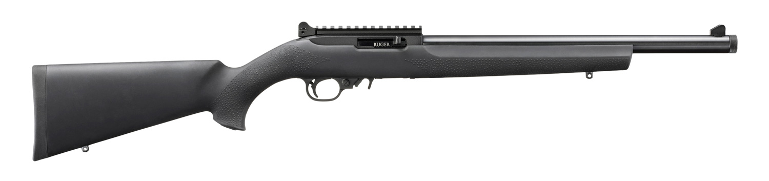 Ruger 10/22 Hogue Overmolded .22 LR 16" TB 10rd Semi Auto Rifle, Black - 32024 - Ruger