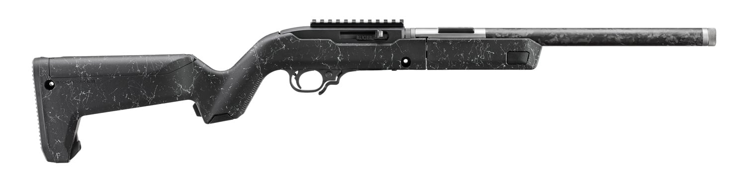 Ruger 10/22 Carbon Fiber Takedown .22 LR 16" TB 10rd Semi Auto Rifle, Speckled Black - 32034 - Ruger