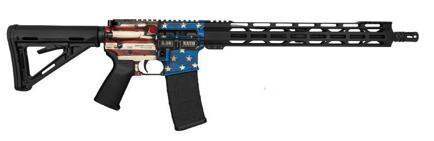 Diamondback DB15 16" 5.56 NATO 30rd, Black/American Flag - Diamondback