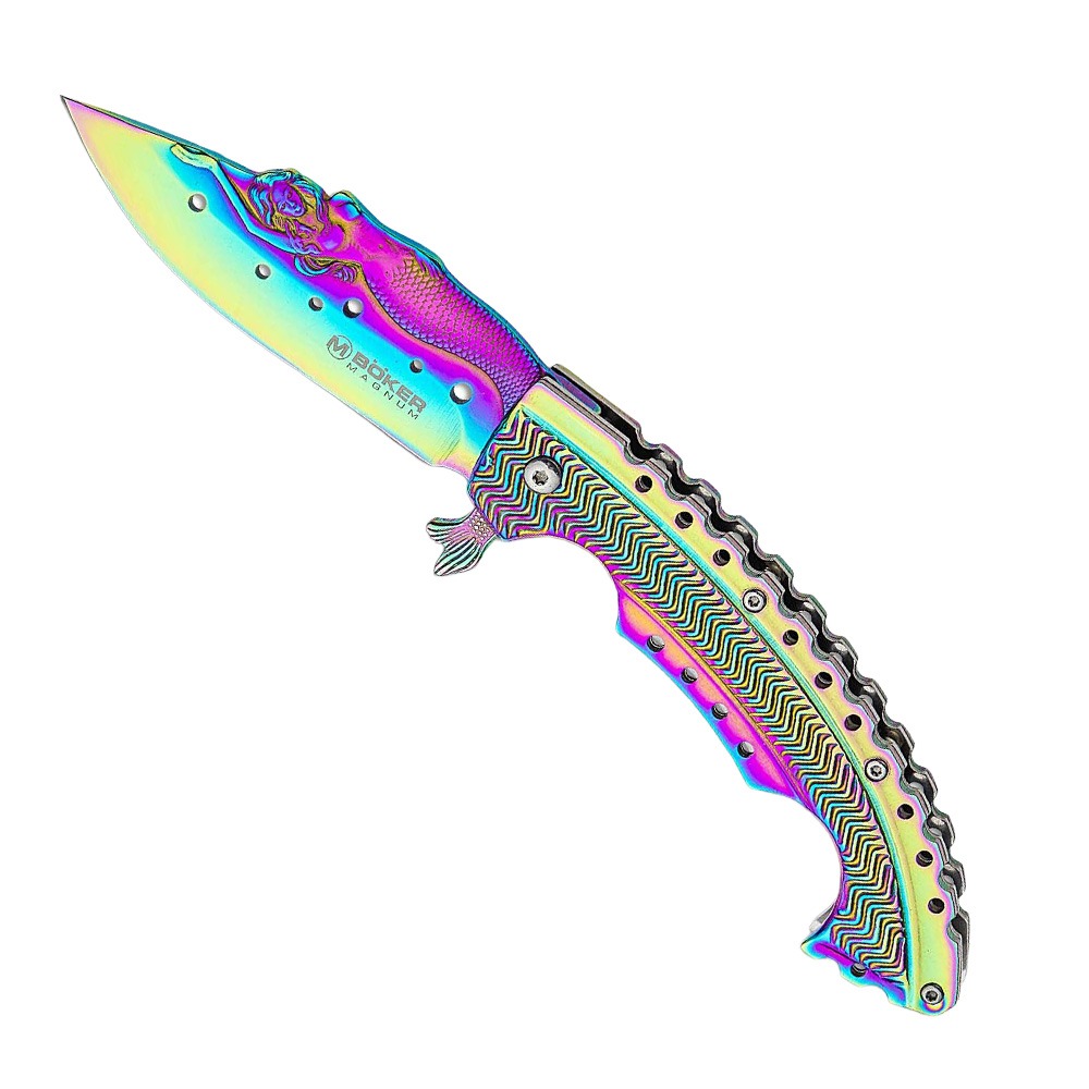 Boker Usa BOKER MAGNUM RAINBOW MERMAID FOLDING KNIFE - 01LG318