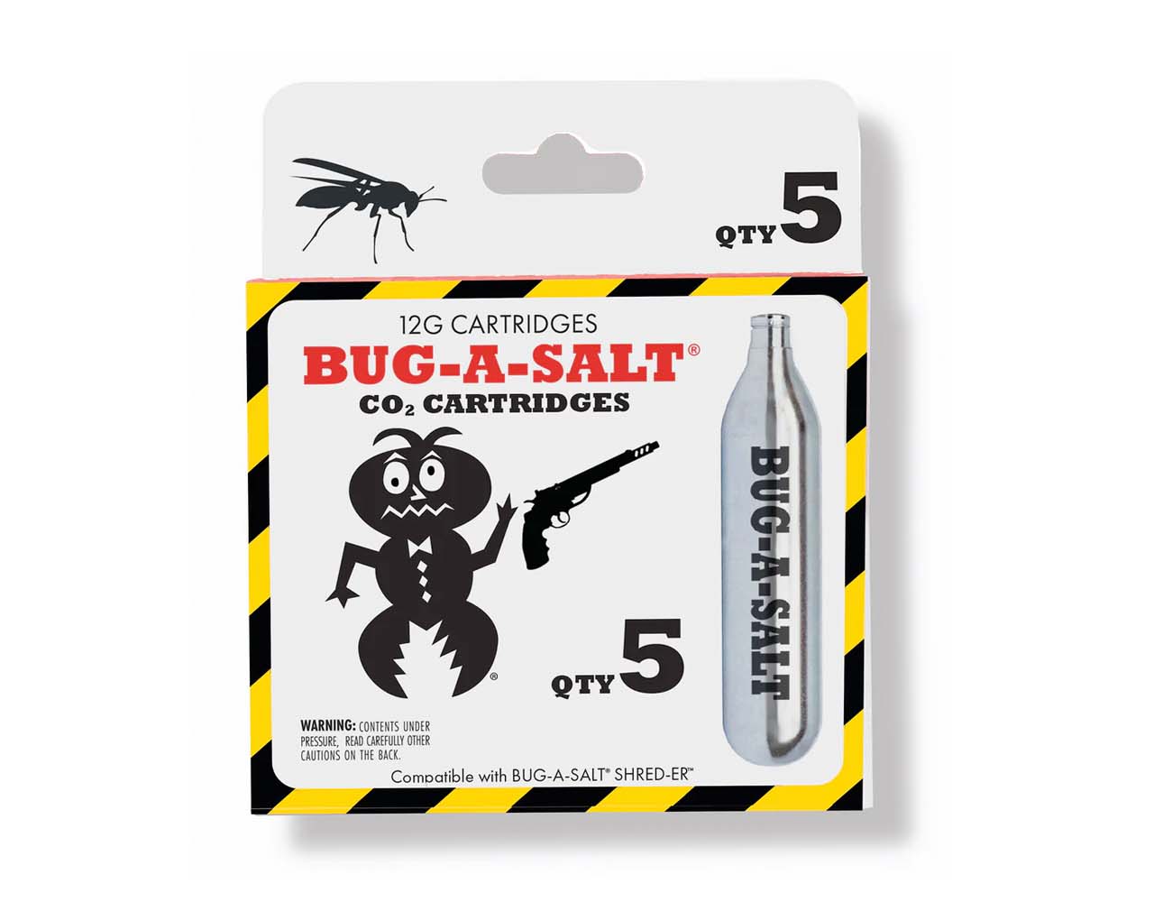 Bug-A-Salt SHRED-ER CO2 Cartridges, 5-Pack