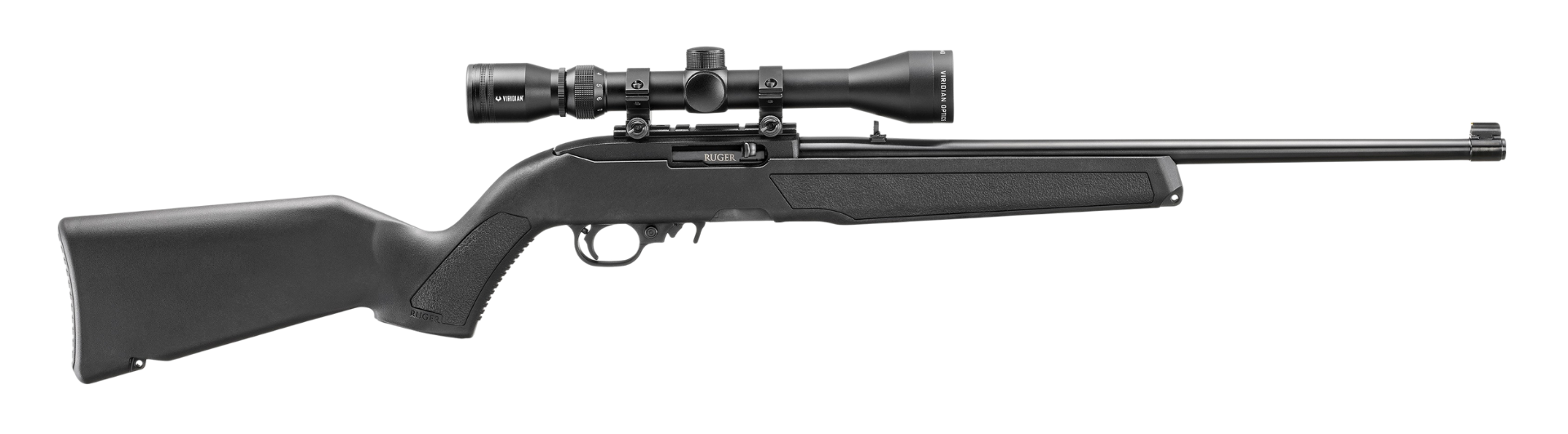 Ruger 10/22 .22 LR 18" Semi-Auto Rifle w/ Viridian EON 3-9x40mm Scope, Black - 32003