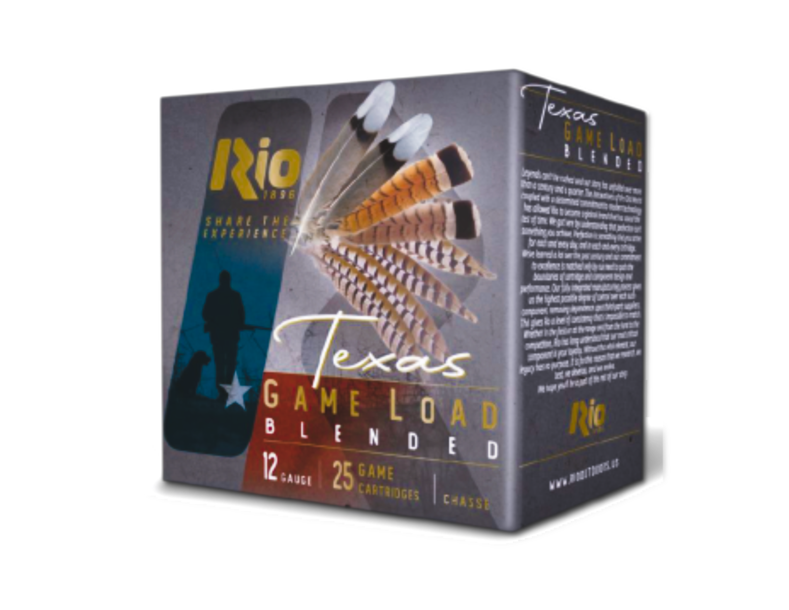 Rio Texas Game Load Blended 12 Gauge 2-3/4" 1-1/4oz #7.5/9 HV Lead Load, 25 Rds - TGHV36TX759