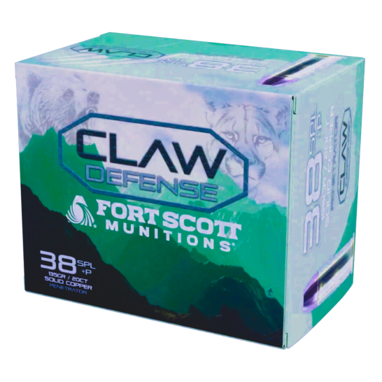Fort Scott Munitions Claw Defense 38SPC+P 135gr FN Ammo, 20rds - 38+P135SCVFNCD