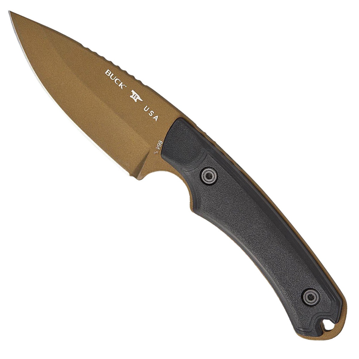 Buck Knives Buck Alpha Hunter Backcountry Drop Point Fixed Knife, Black - 0664BKS1-B