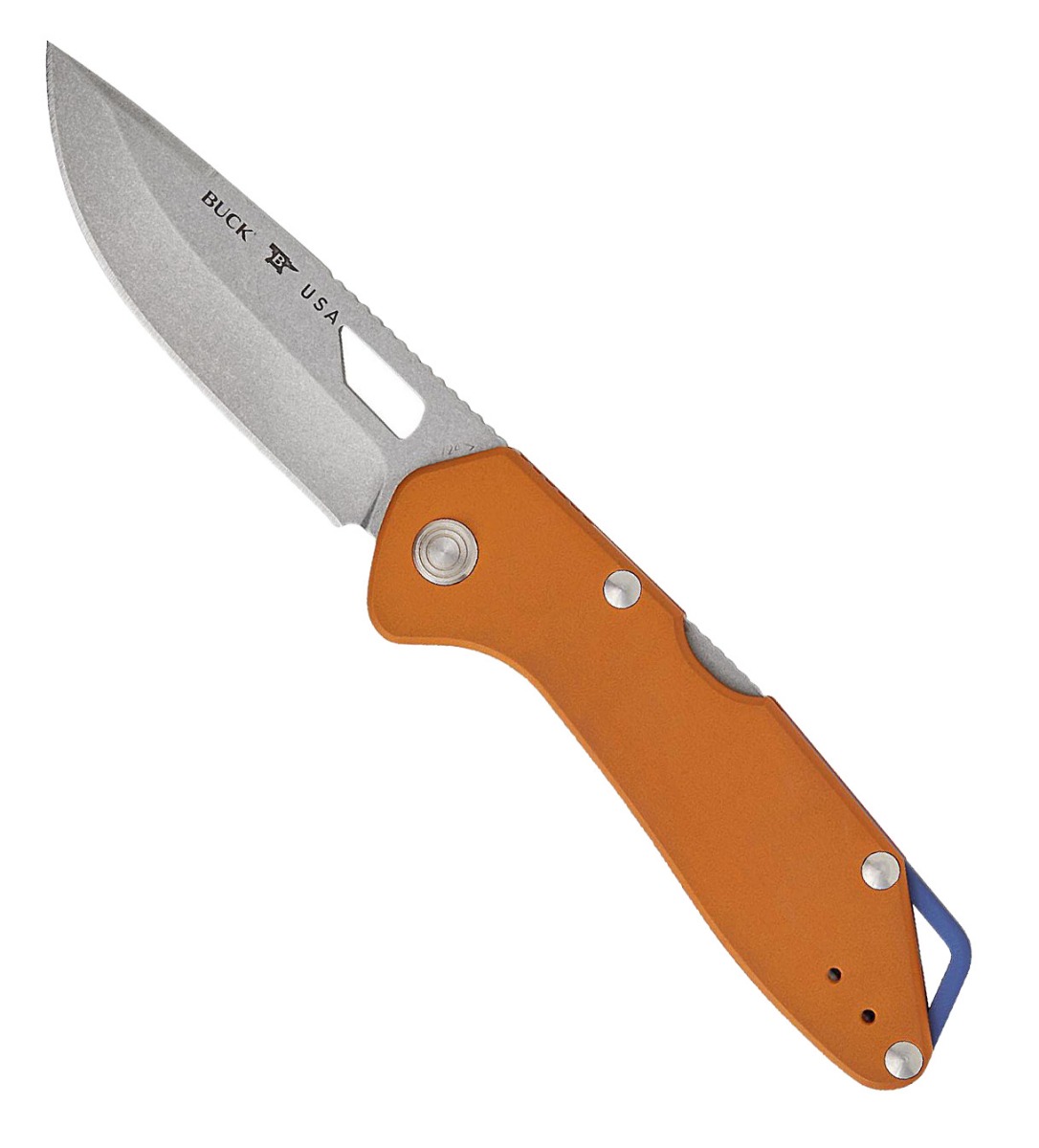 Buck Knives Buck Mustang Drop Point Folding Knife, Orange - 0724ORS-B