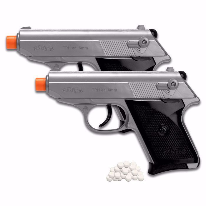 Elite Force Walther TPH Spring Airsoft Pistol Kit, Silver/Black - 2272046