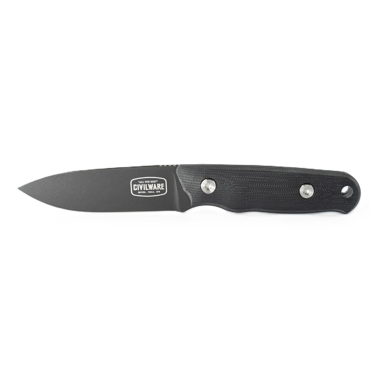 Civilware Packer, Black Fixed Blade Knife
