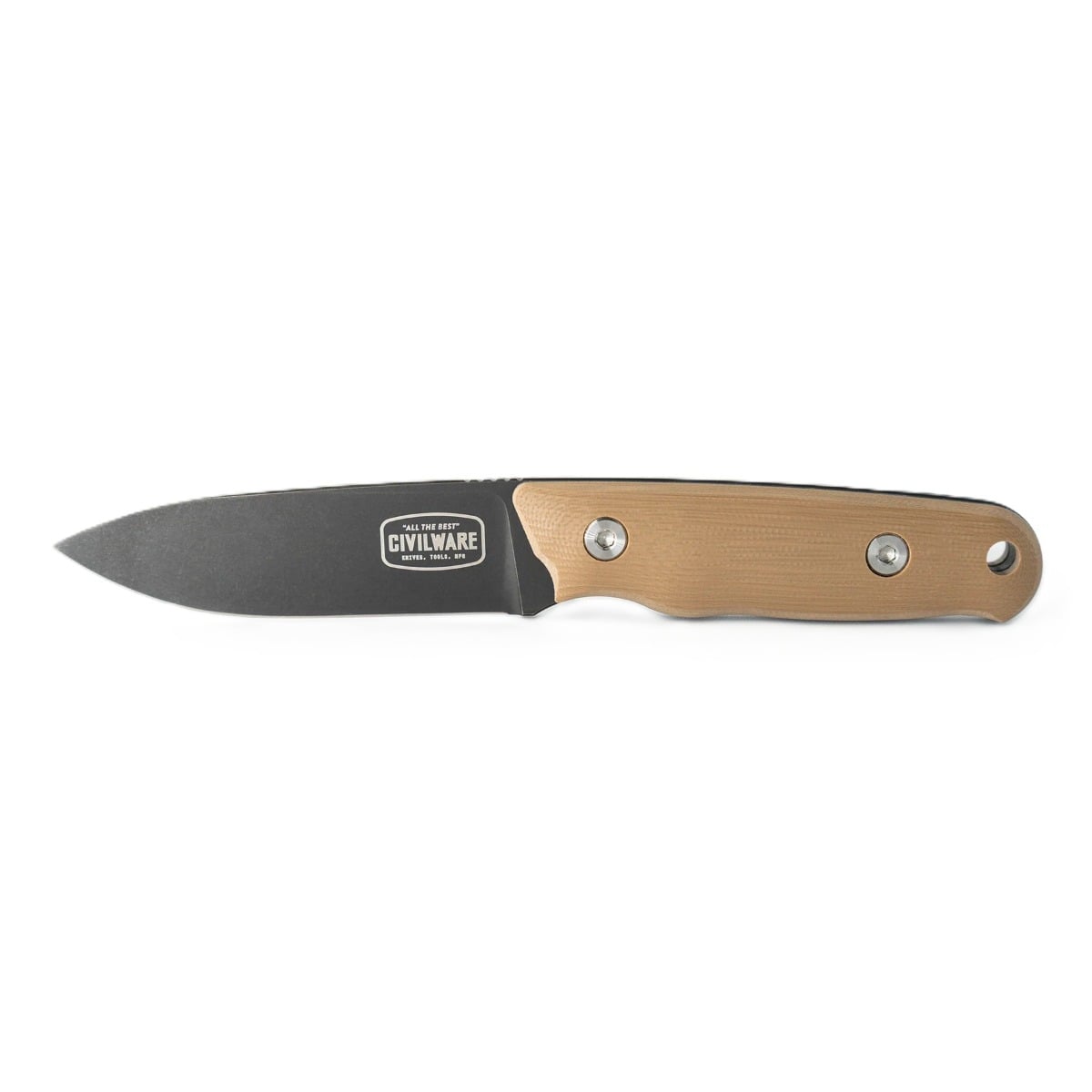 Civilware Packer, Coyote Brown/Black Fixed Blade Knife